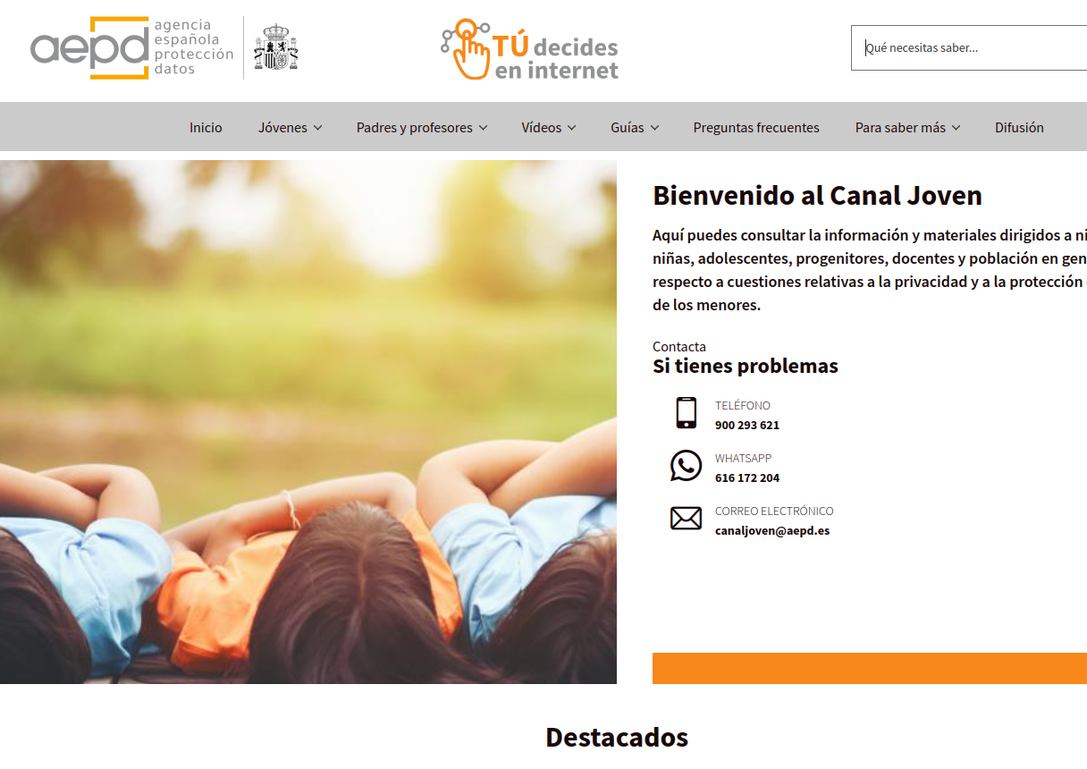 Canal Jóven de la AEPD
